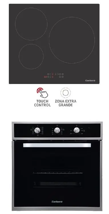 Conjunto placa inducción y horno multifunción CORBERÓ CCHEIM766 - Electrodomésticos