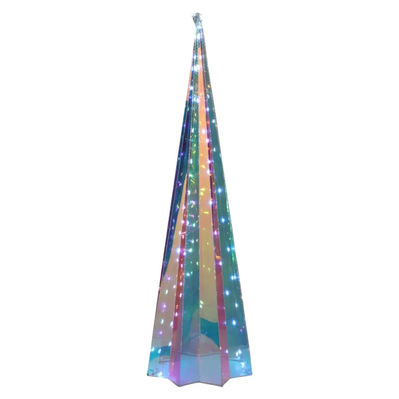 Well Home Cono Luminoso de Navidad con base de Estrella con 40 Luces LED H.40cm - Decoración