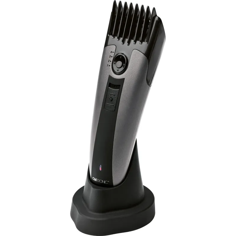 Clatronic HSM R 3313 Cortapelos Cabello y Barba, Cabezal Acero Inox., 4 Longitudes Corte Ajustables, Recargable, 800 , Negro - Electrodomésticos