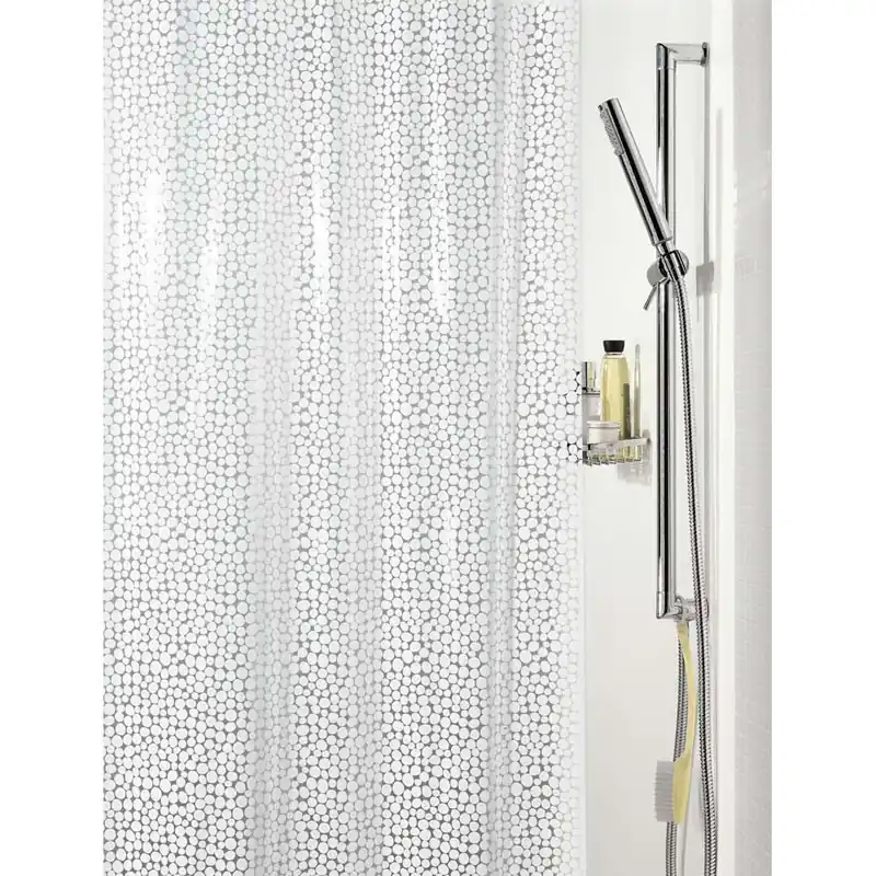 Cortina De Ducha Spirella "Galet" De Poliester En Color Blanco 180 X 200 Cm - Baño