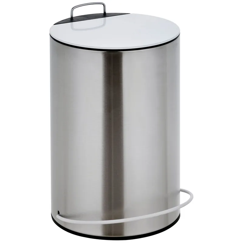 Cubo De Basura Con Pedal Unna 5L Blanco 20,5X - Baño