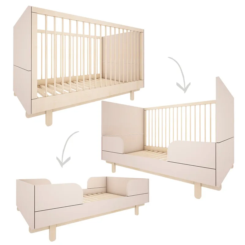 Cuna evolutiva Wood Luck Romy 70x140 Cachemira - Bebé