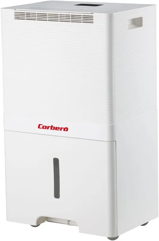 Corberó – Deshumidificador | CDWG55 | Capacidad 55 L/Día | Depósito 7 L | Wifi | 330 m3/h | Ionizador | Prefiltro Antibacteriano | Drenaje Continuo | Apagado Automático | Color Blanco - Electrodomésticos