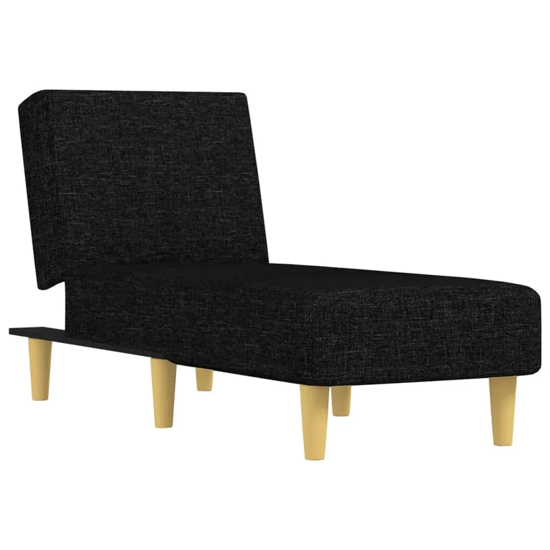 vidaXL Sofá diván de tela negro - Sofás sillones puffs