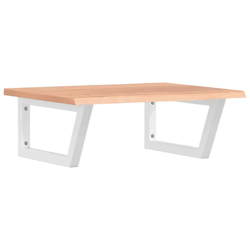 vidaXL Estante de lavabo de pared de acero y madera maciza de roble - Baño