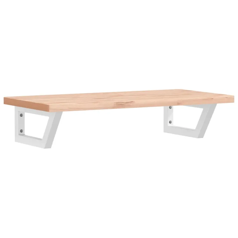vidaXL Estante de lavabo de pared de acero y madera maciza de haya - Baño