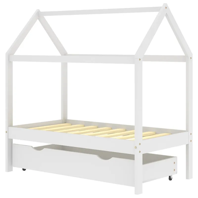 vidaXL Estructura de cama infantil con cajón madera de pino 70x140 cm - Descanso