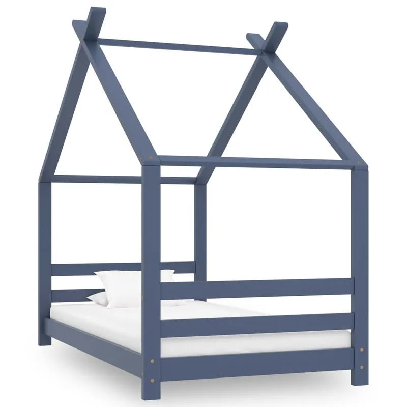 vidaXL Estructura de cama infantil madera maciza pino blanco 80x160 cm - Descanso