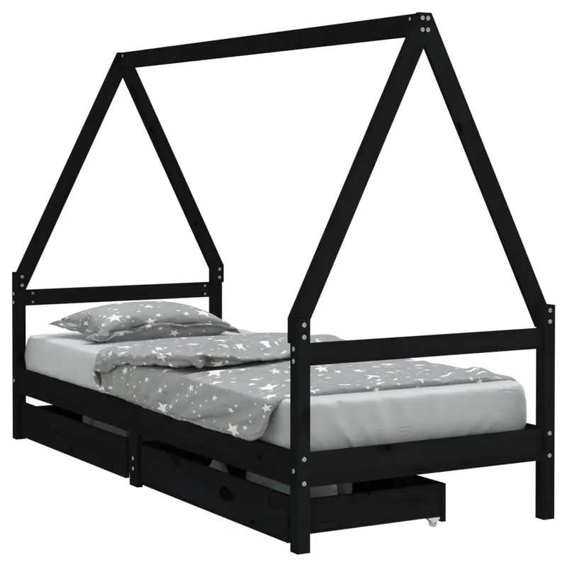 vidaXL Estructura de cama infantil con cajones madera pino 90x190 cm - Descanso