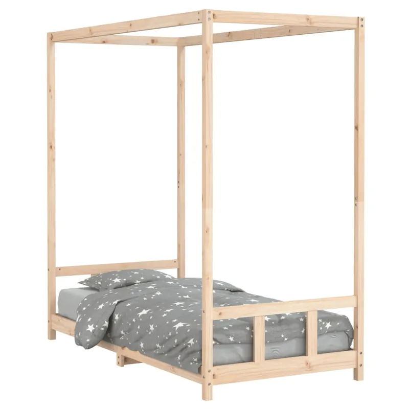 vidaXL Estructura de cama infantil madera maciza de pino 90x190 cm - Descanso