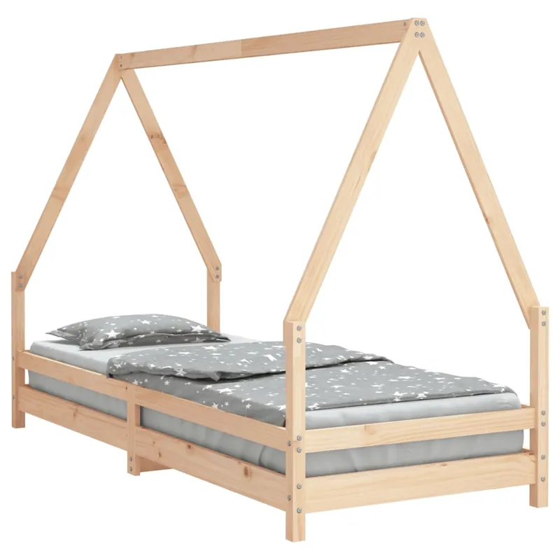 vidaXL Estructura de cama para niños madera de pino blanco 90x200 cm - Descanso
