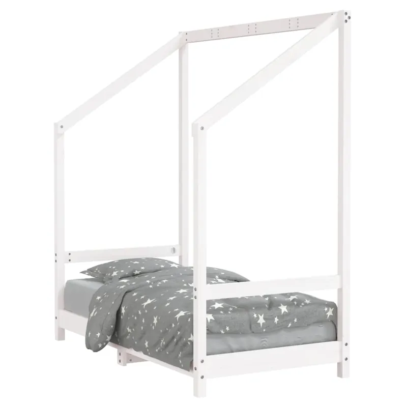 vidaXL Estructura de cama para niños madera de pino blanco 70x140 cm - Descanso