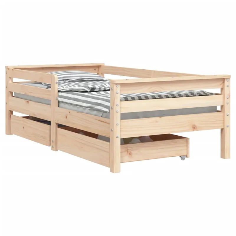 vidaXL Estructura de cama para niños con cajones madera pino 70x140 cm - Bebé