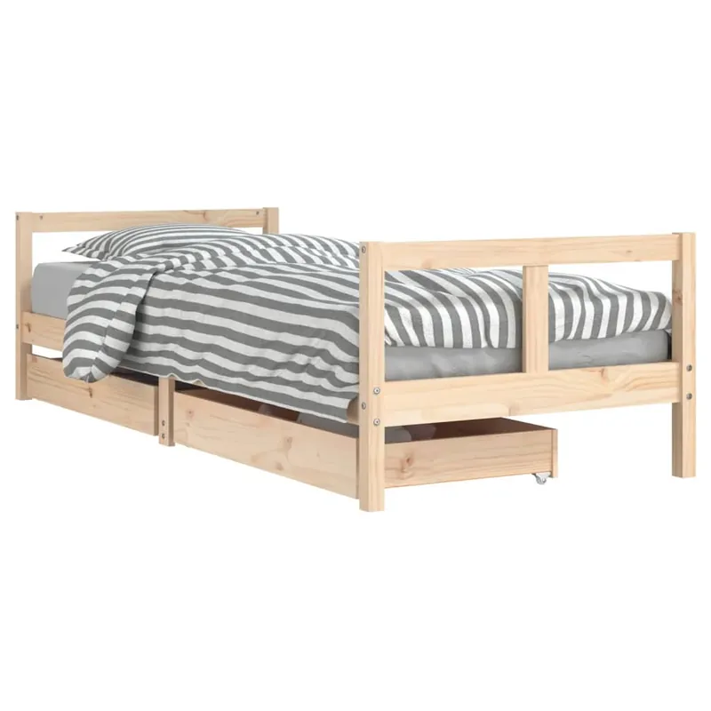 vidaXL Estructura cama niños con cajones madera pino blanco 80x200 cm - Descanso