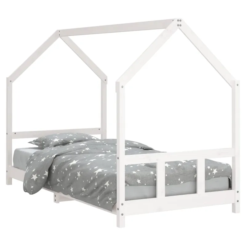 vidaXL Estructura de cama para niños madera de pino blanco 90x200 cm - Descanso