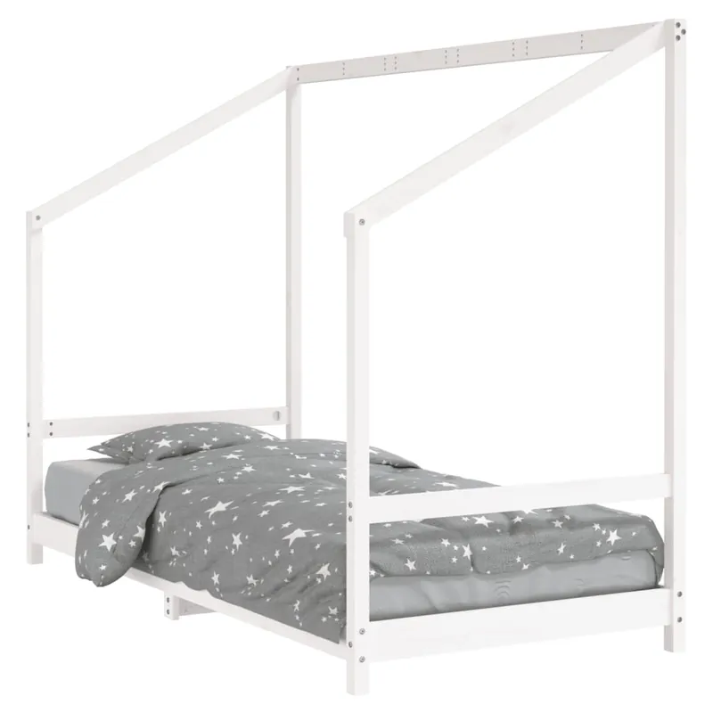 vidaXL Estructura de cama para niños madera de pino blanco 90x200 cm - Descanso