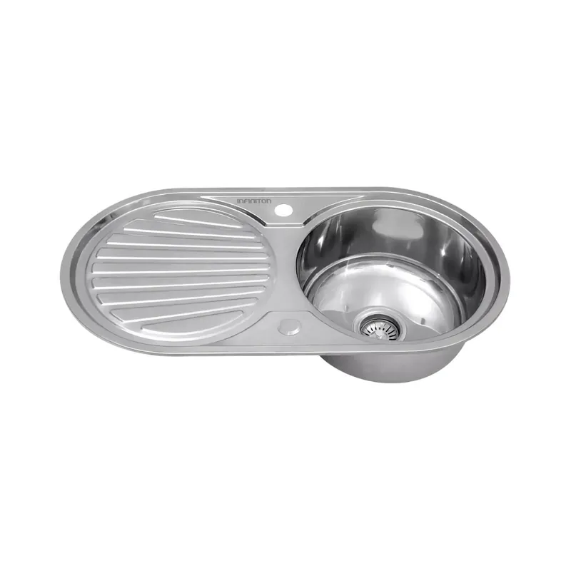 Fregadero Infiniton Reale85C1 1 sumidero satinado acero inoxidable Ø36x16 cm - Electrodomésticos