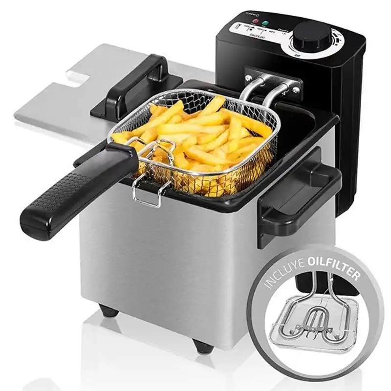 Freidora Cecotec CleanFry 1,5L 1000 W inox - Electrodomésticos