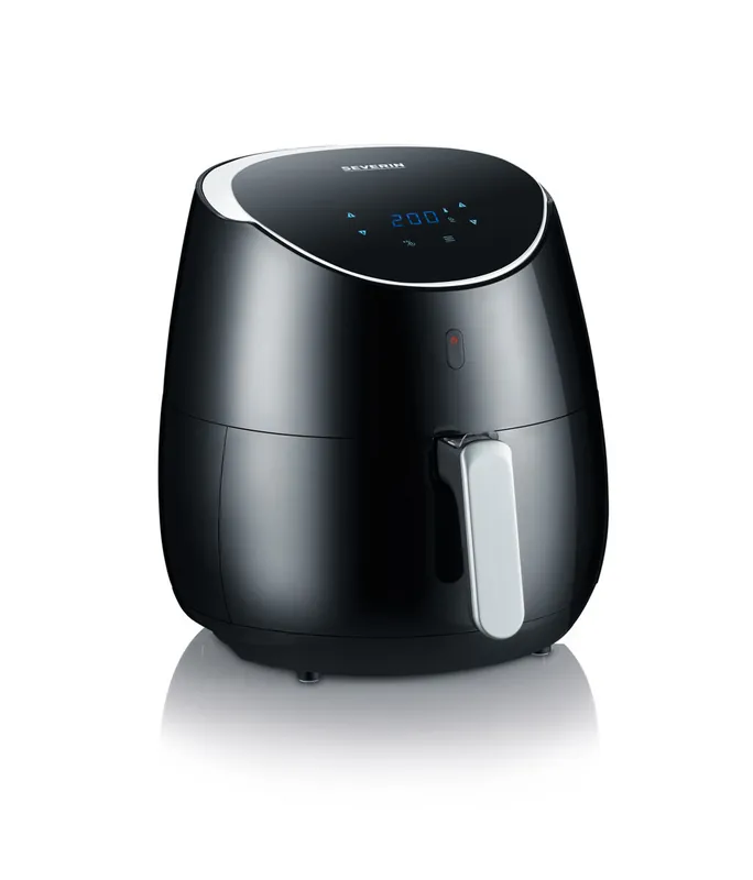 SEVERIN - Freidora de aire 5 l, Air fryer XXL con 8 programas, freidora de aire caliente sin aceite para cocción sana, autentico sabor fritura,negro, 2000 W, FR 2445