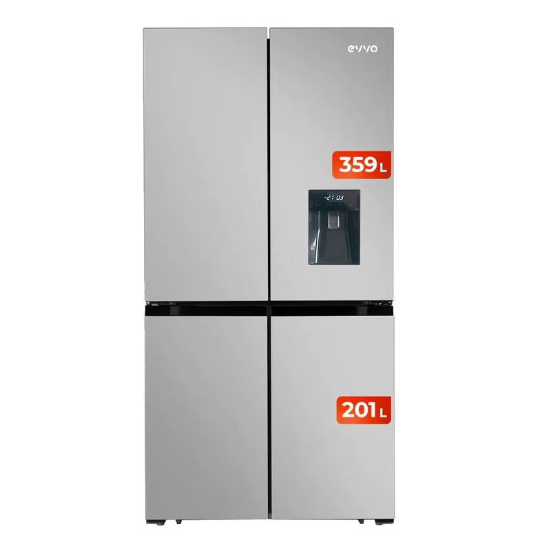 EVVO Frigorífico 4 puertas F100X Aqua, Inverter, Total No Frost, 359l + 201l, Dispensador de agua - Electrodomésticos
