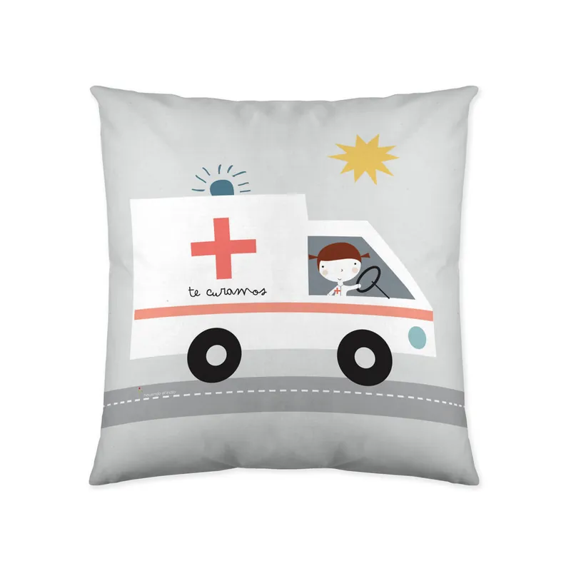 FUNDA DE COJIN VACIO TRANSPORTES 40x40 CM - Bebé