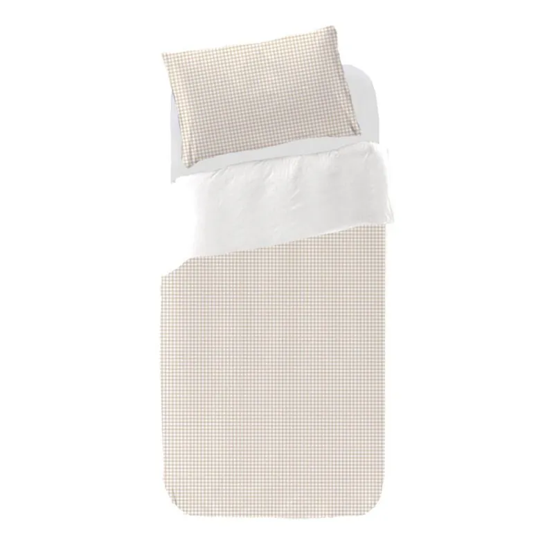 Funda nórdica Infantil Vichy - Beige - Cama90 (160X270)