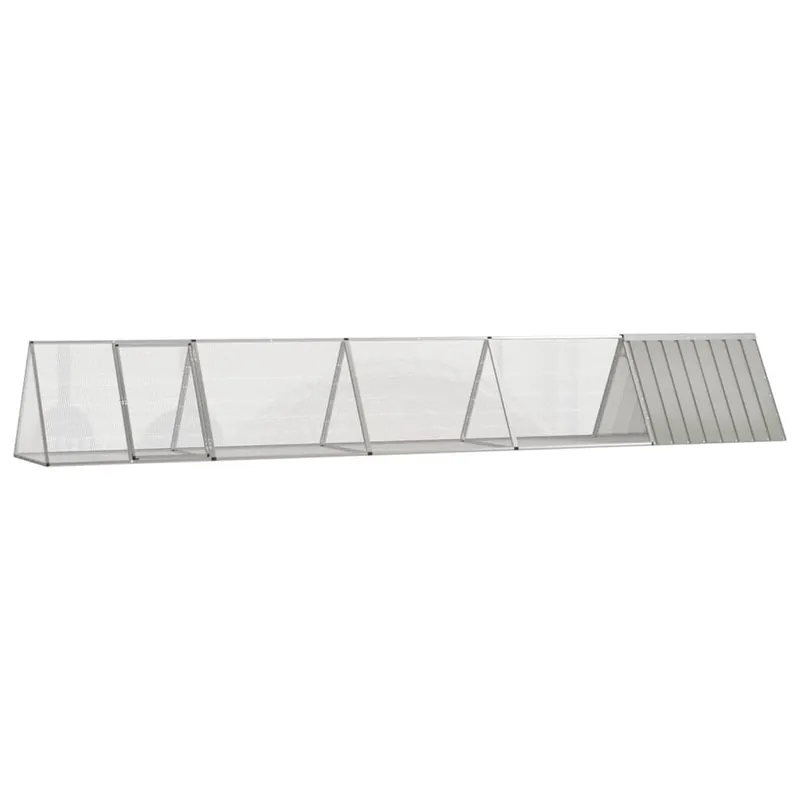 vidaXL Jaula para conejos acero galvanizado gris 201,5x80,5x71 cm - Jardín