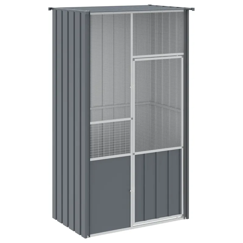 vidaXL Jaula de pájaros acero galvanizado gris antracita 115x78x200 cm - Jardín