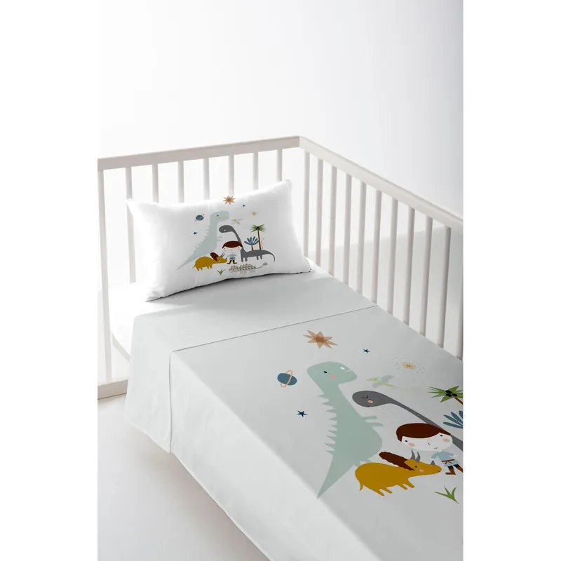 JUEGO DE SÁBANA CUNA/MAXICUNA DINOS A CUNA 60 CM - Bebé