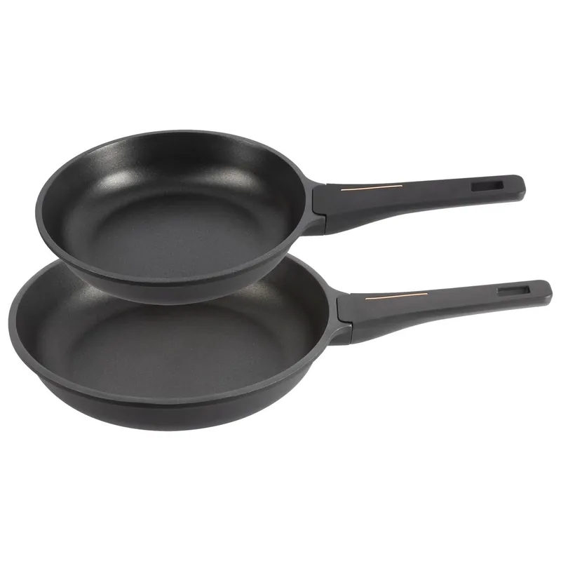 Bergner Copper Juego de 2 Sartenes Ø24Ø28cm en aluminio fundido con mango de baquelita - Cocina