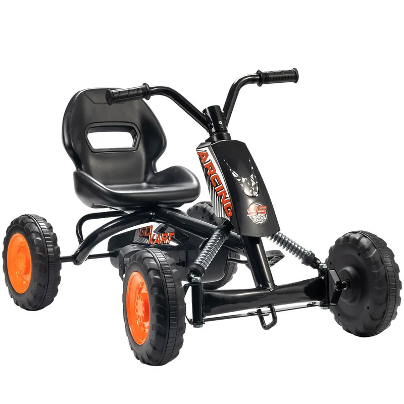 AIYAPLAY Kart Pedales, Go Kart con Ruedas PP, Marco de Acero, Carga 30 kg, para Niños y Niñas de 2-5 Años, Azul