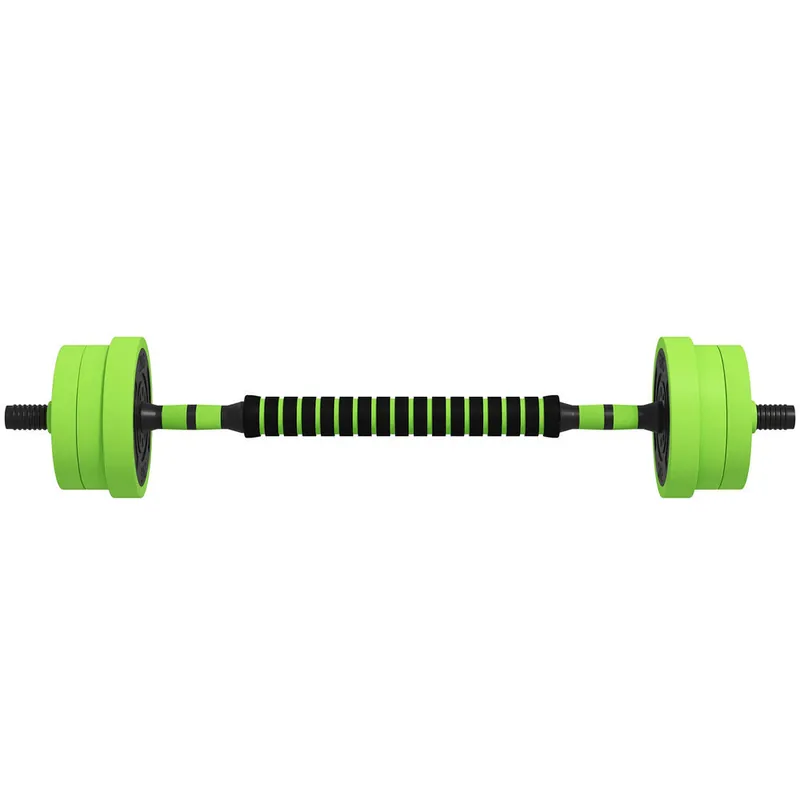 SPORTNOW Juego de Mancuernas Ajustables 4 en 1 20kg, Juego de Pesas como Kettlebell, Barra, Mancuernas o Soporte para Flexiones, Equipo de Fitness para Hombres y Mujeres, Casa Gimnasio, Verde - Deporte