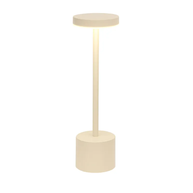 Well Home Lámpara de Mesa color Blanco con 24 luces LED blanco cálido con 3 modos de iluminación Ø34,2x8cm - Decoración