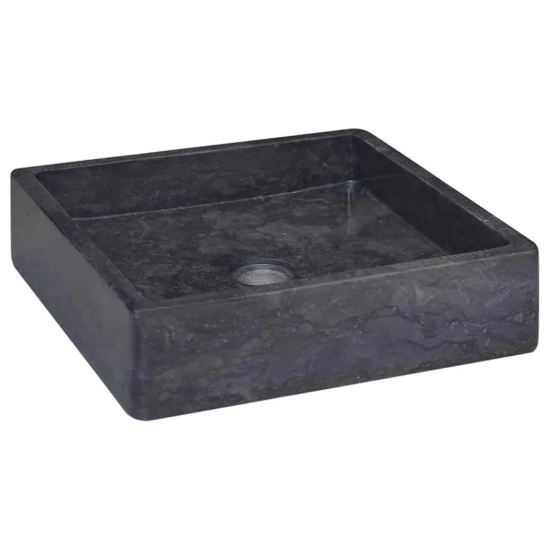 vidaXL Lavabo gris mármol 40x40x10 cm - Baño
