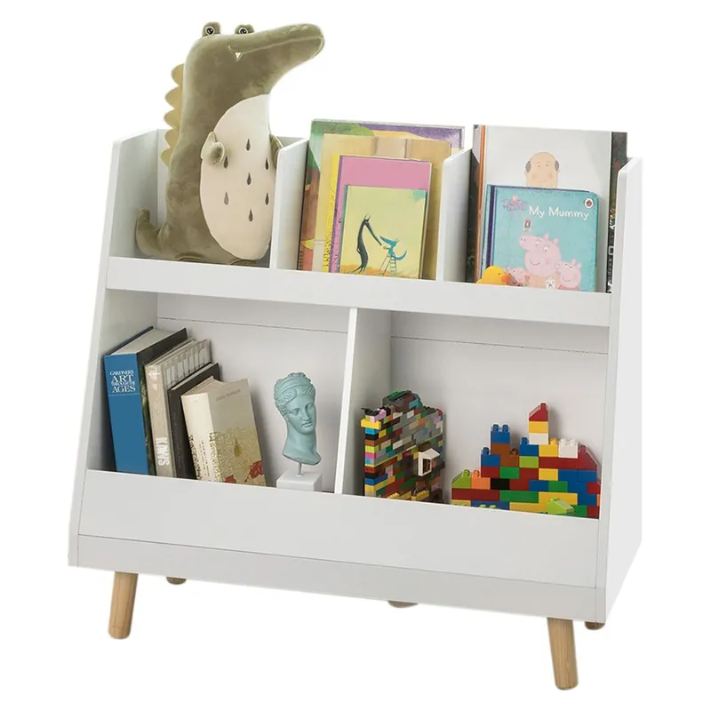 Librería Infantil para niños Estantería estándar Infantil Blanco 86 x 36 x 77cm KMB19-W SoBuy