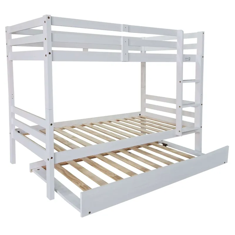 Litera Juvenil Elephant Con Cama Nido Blanco Abierto Madera de Pino Estilo Contemporáneo 199x154x104 cm - Descanso
