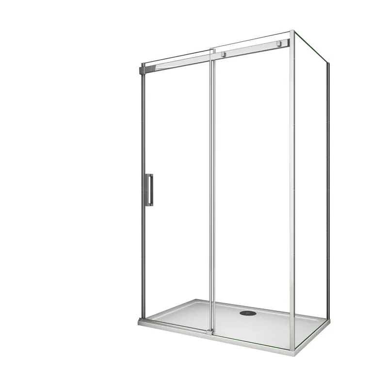 AICA Mampara de ducha corredera+panel lateral,vidrio antical 8mm (972-992)x(680-703)x1950mm