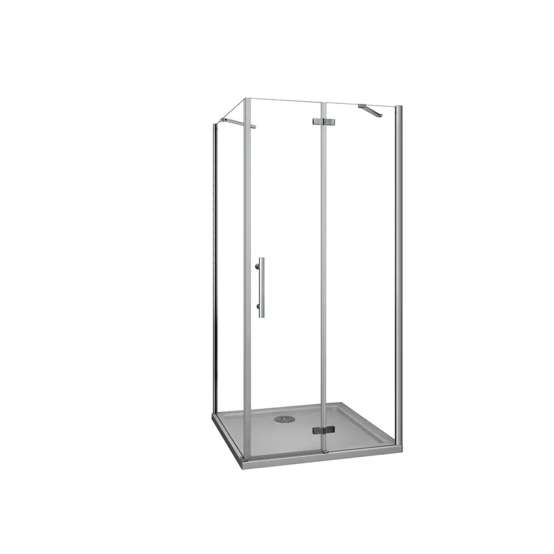 AICA Mampara de ducha abatible+panel lateral,barra 50cm,vidrio antical 6mm 1000x760x1900mm - Baño