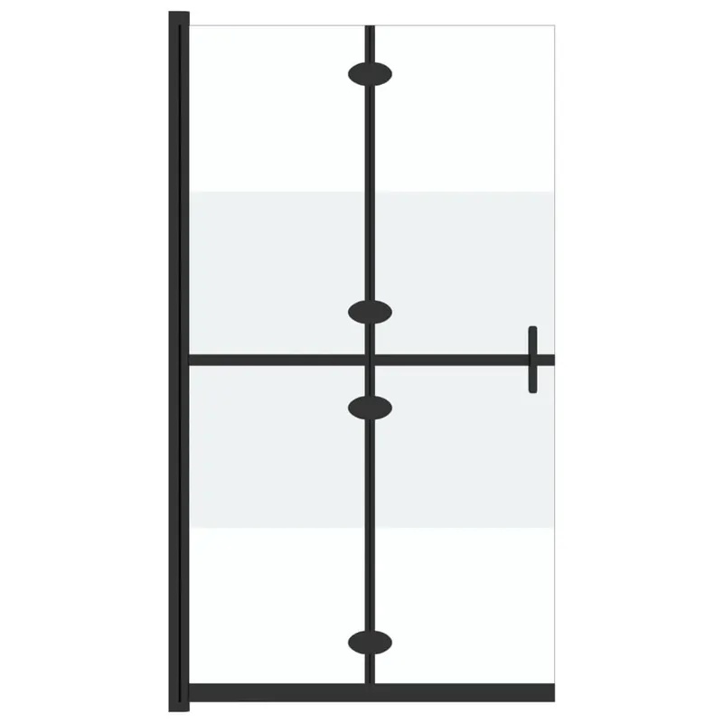 vidaXL Mampara de ducha plegable vidrio ESG medio esmerilado 70x190 cm - Baño