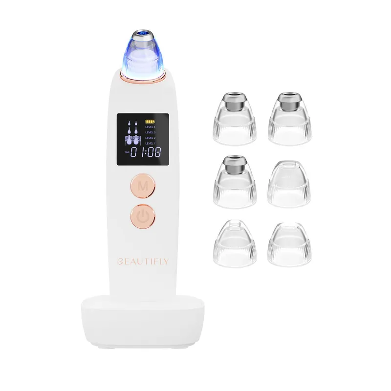 Beautifly Masajeador Facial Exfoliante Microdermoabrasión Diamante Luz Azul Derma Pro Blanca Recargable - Electrodomésticos