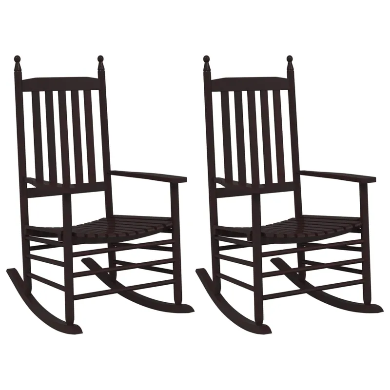 vidaXL Mecedoras con asiento curvo 2 uds madera álamo maciza gris - Jardín