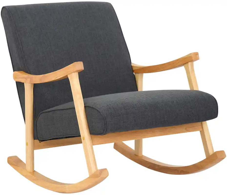Mecedora Morelia En Tela Crema 92X67X82 cm - Sofás sillones puffs