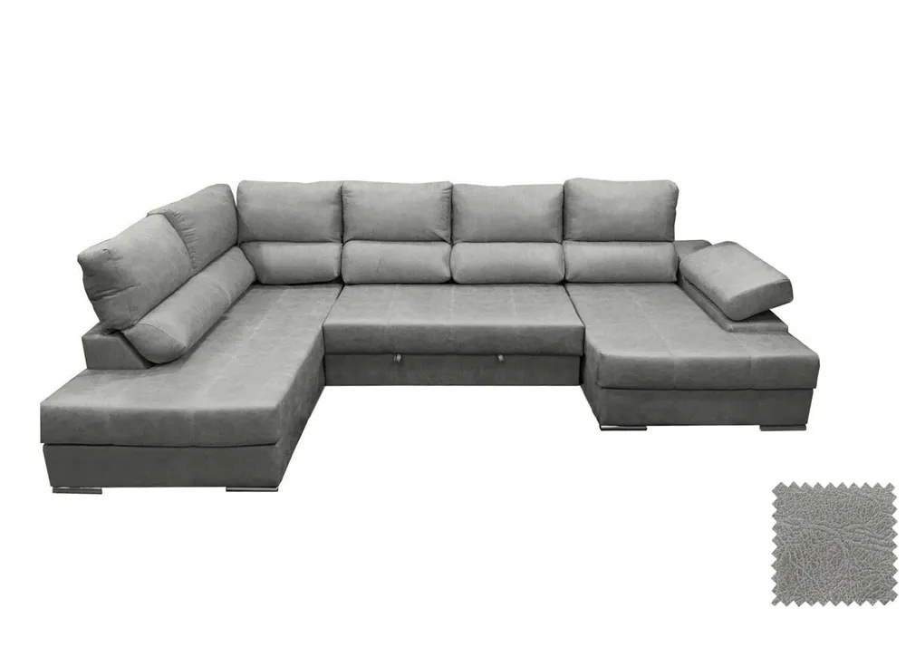 Mega Sofa Cama Chaise Longue Rinconera Italia 315cm - Sofás sillones puffs