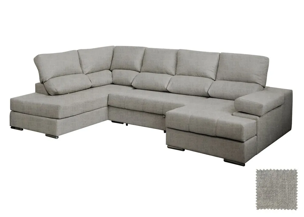 Mega Sofa Cama Chaise Longue Rinconera Italia 315cm - Sofás sillones puffs