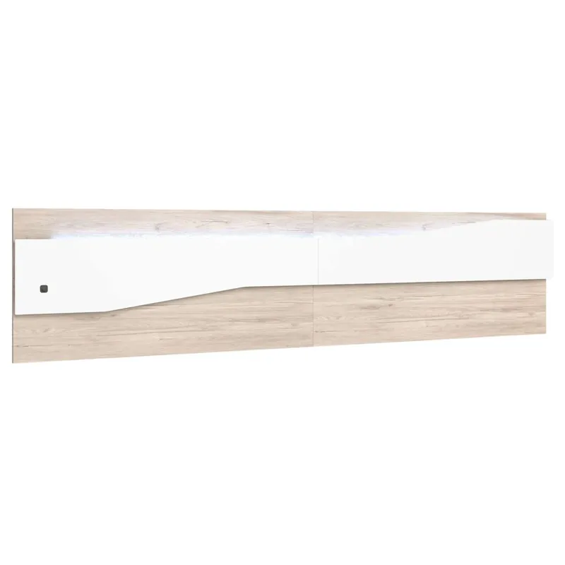 Pack de Muebles de Dormitorio Asimetric en Color Blanco y Robke Sahara formado por Cabecero, 2 Mesitas de 2 o 3 Cajones y Cómoda - Descanso
