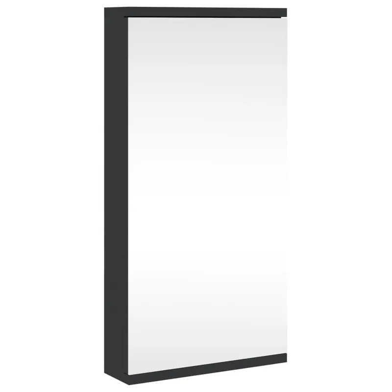 vidaXL Mueble de baño de esquina con espejo gris 30x24x60 cm