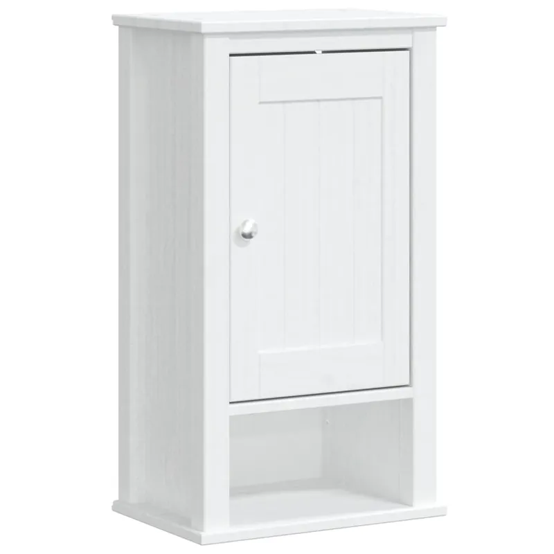 vidaXL Mueble de pared baño BERG madera maciza pino negro 40x27x71,5cm
