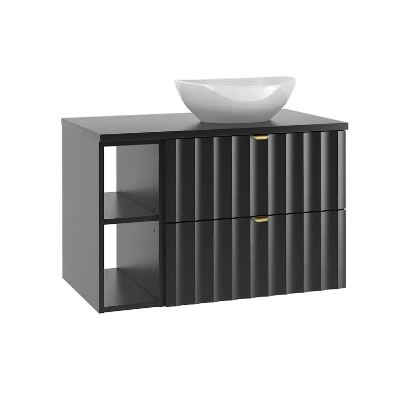 Mueble lavabo individual 80cm 2 compartimientos Lexa Blanco - Baño