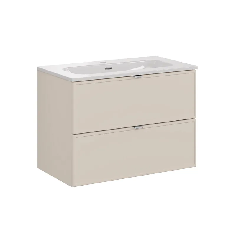 Mueble lavabo individual encastrado 80cm Alba Cachemira - Baño