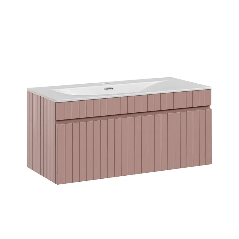 Mueble lavabo individual encastrado 100 cm Zelie Cachemira - Baño
